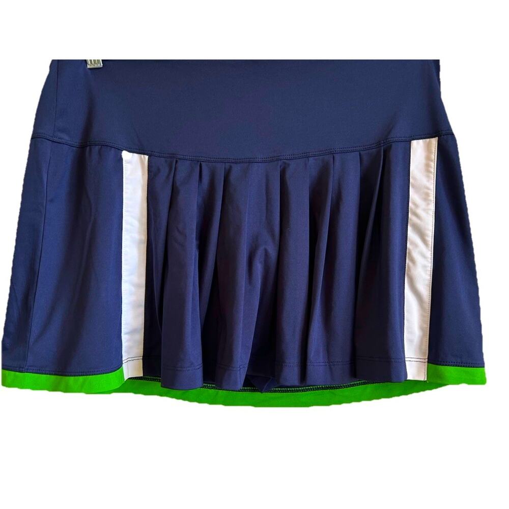 Fila Pleated Tennis Skorts L Golf Mini Skirt Blue/green Activewear Pickleball